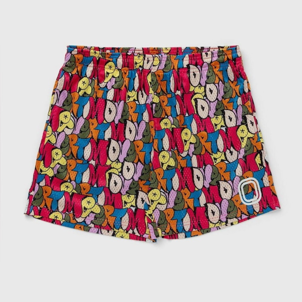 Overtime Multicolor Graphic Print Shorts